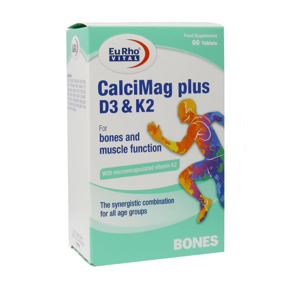 قرص کلسی مگ پلاس D3 و K2 یوروویتال 60 عدد
