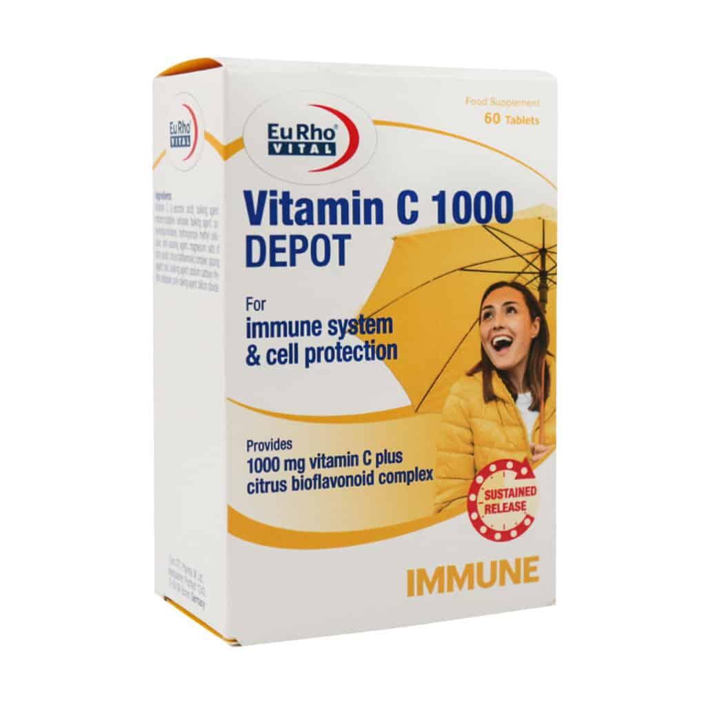 قرص ویتامین C 1000 میلی گرم دپو یوروویتال 60 عدد.jpg
