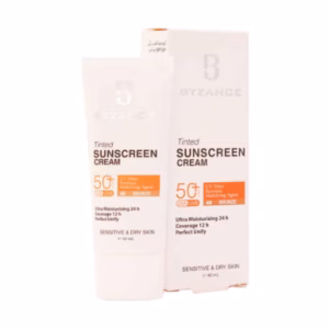 کرم ضدآفتاب رنگی بیزانس SPF 50 رنگ برنز – مخصوص پوست خشک و حساس  40 میل