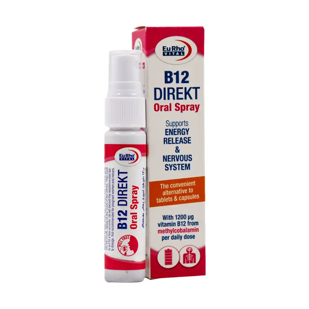 اسپری دهانی B12 دایرکت یوروویتال 25 میلی لیتر-.webp