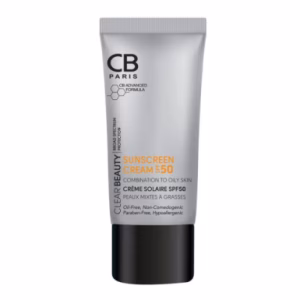 کرم ضدآفتاب پوست مختلط تا چرب بی رنگ SPF50 سی بی - 40 میل