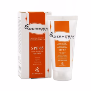 کرم ضد آفتاب مینرال رنگی بژ روشن فاقدچربی SPF65 درموبای - 50 میل