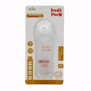 شیشه شیر شیشهای پیرکس نوزاد BREATH MEE ظرفیت ۲۷۰ میلیلیتر مدل BT14