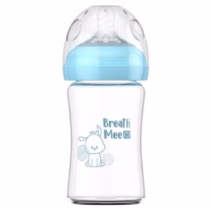شیشه شیر پیرکس دهانه عریض مناسب ۰ تا ۶ ماه مدل BT09 برث می - ۱۸۰ میل