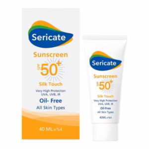 کرم ضد آفتاب بی رنگ SPF50 سیلک تاچ سری کیت - 40 میل