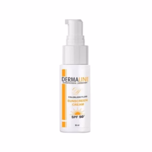 کرم ضد آفتاب فلوئیدی SPF 50 بی رنگ درمالاین - 50 میل