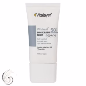 فلوئید ضد آفتاب بیرنگ وایت ویت ویتالیر SPF50 مناسب انواع پوست _ ۵۰ میل