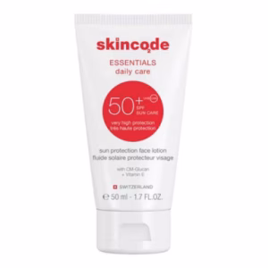 لوسیون ضد آفتاب بی‌رنگ فاقد چربی +SPF50 اسکین کد- 50 میل
