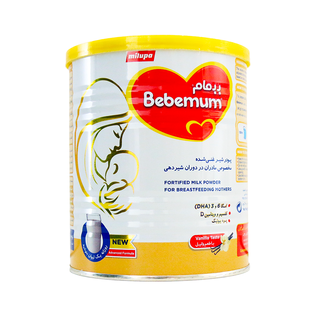 غذای کمکی ب ب مام میلوپا مناسب مادران شیرده با طعم وانیل ۴۰۰ گرم