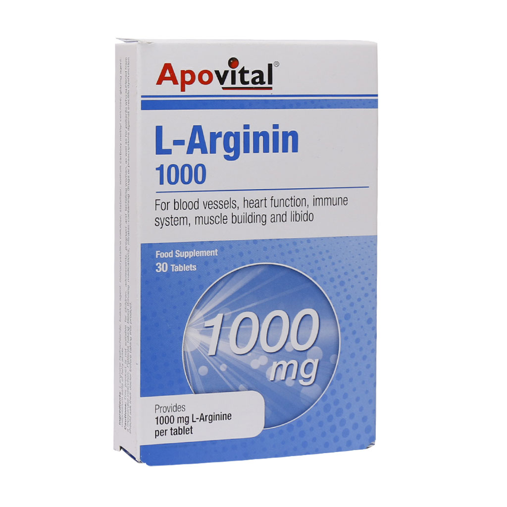 قرص ال آرژنین 1000 میلی گرم آپوویتال 30 عدد