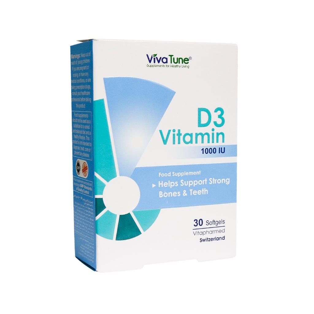 کپسول نرم ژلاتینی ویتامین D3 1000 واحد ویواتیون - 30 عددی