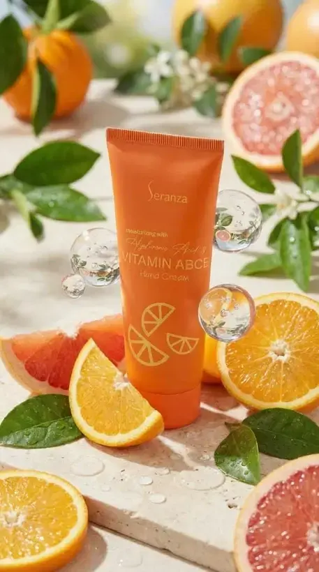 کرم دست ویتامینه سرانزا مدل ABCE حجم 100 میل SERANZA VITAMIN ABCE HAND CREAM 100 ML.webp